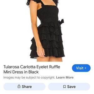 Tularosa Black Smocked Detail Dress
